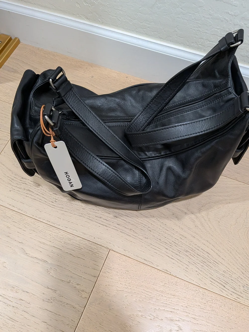 Hogan Black Leather Shoulder Bag NWT